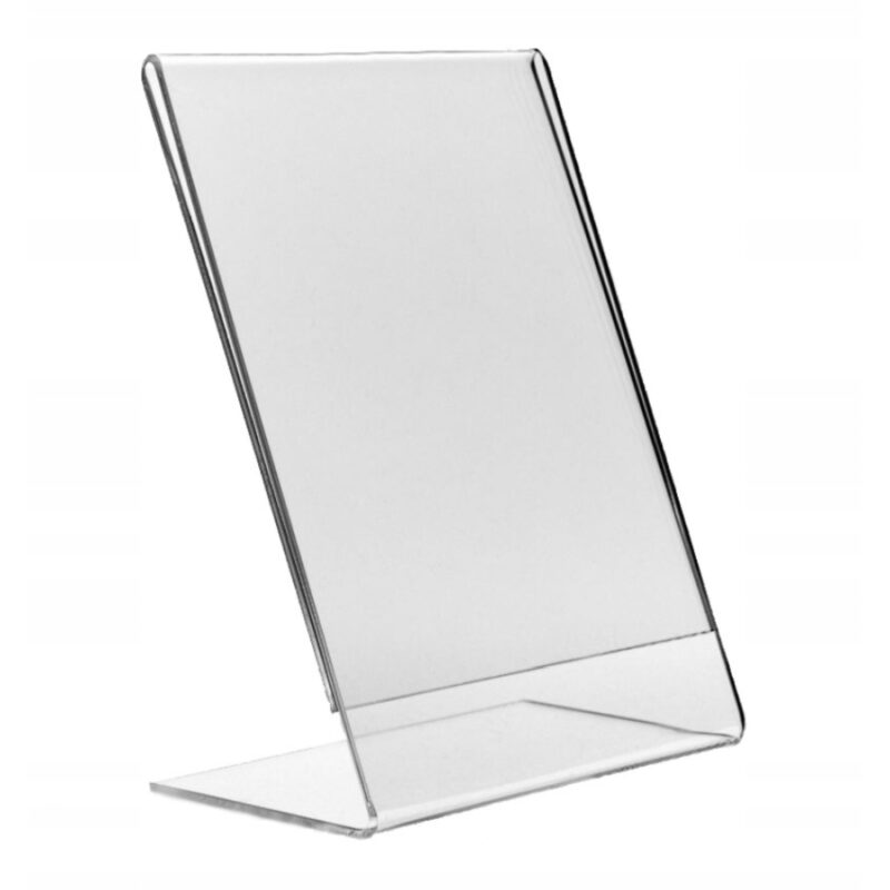 A4 pionowy – stojak informacyjny (L), na opis, cenówka z plexi