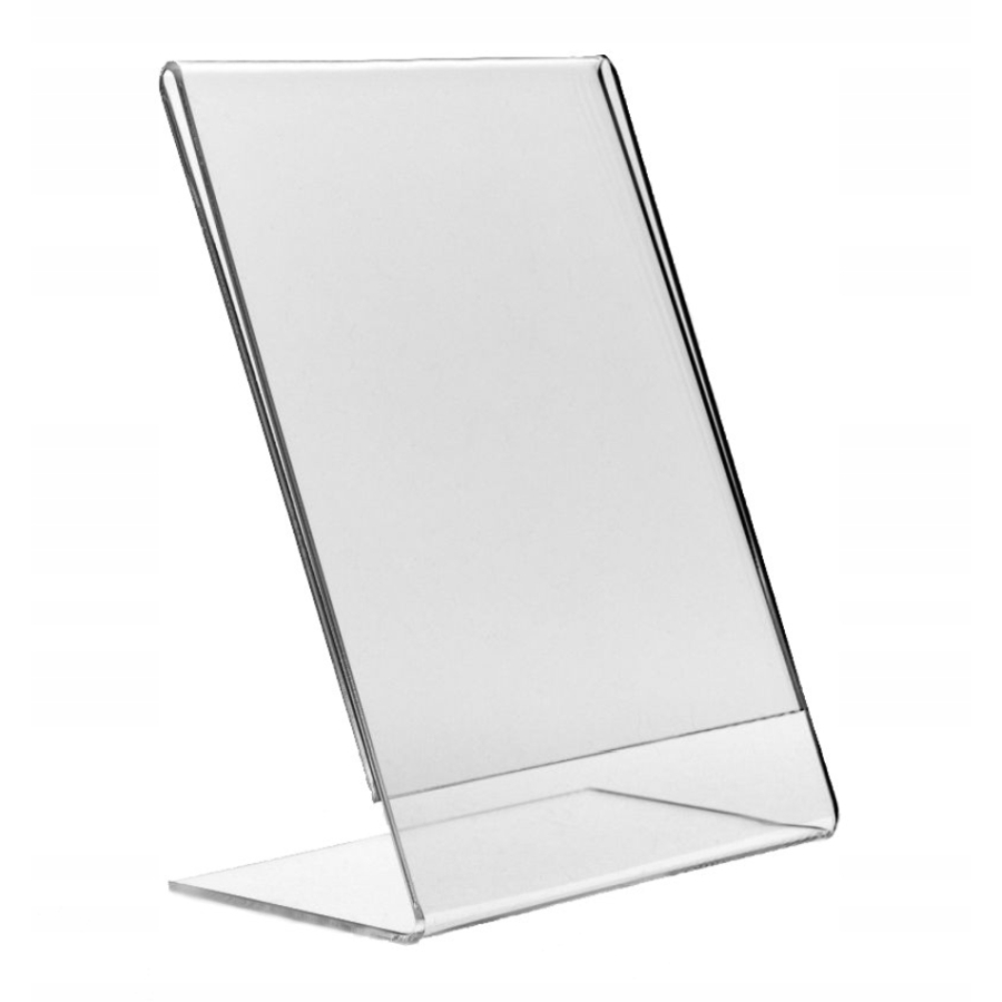 A4 pionowy – stojak informacyjny (L), na opis, cenówka z plexi